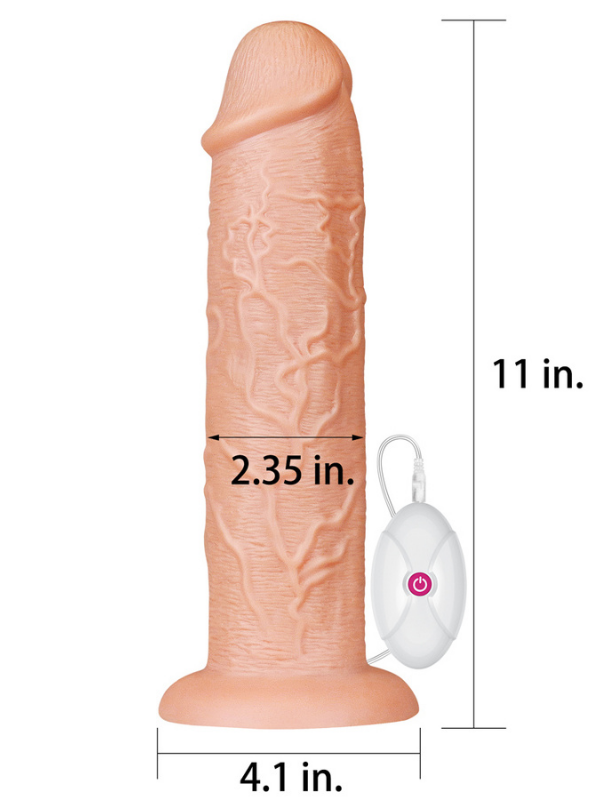 Censan 11 İnç Realistic Long Vibrating Dildo