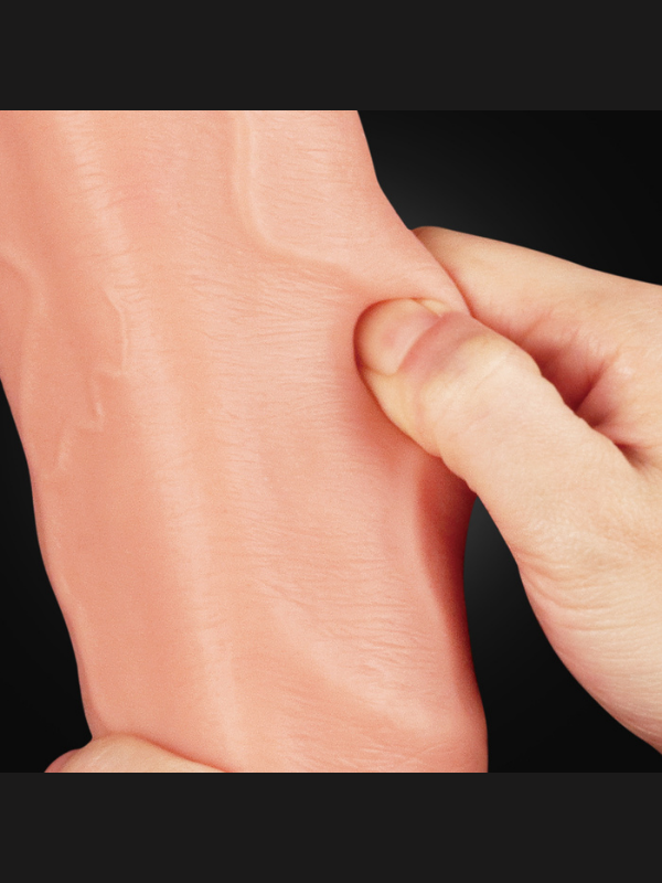 Censan 12 İnç Dual Layered Platinum Silicone Cock