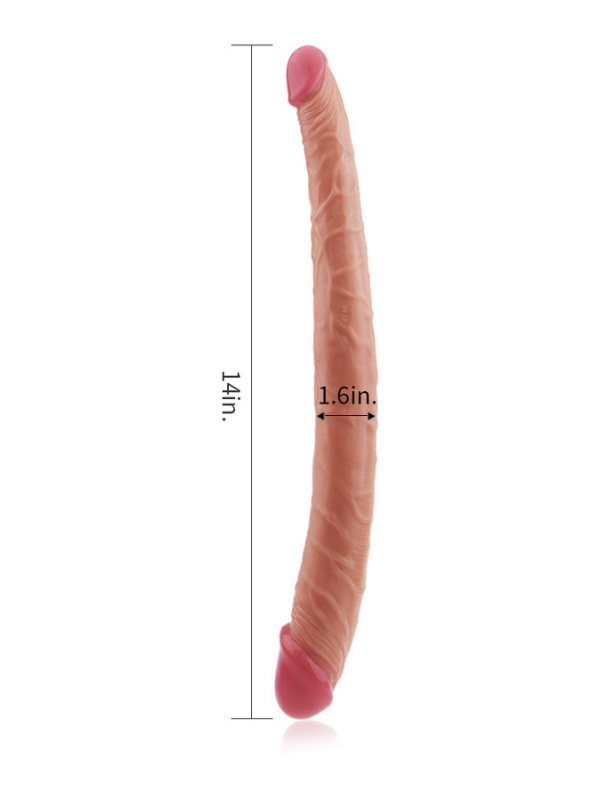 Censan 14 İnç King Size Realistic Ladykiller Tapered Double Penetration