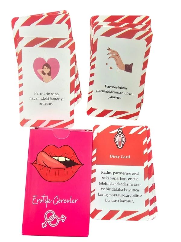 Censan 50 Parça Erotik Görev Kartları – Çiftler İçin Özel Oyun Seti