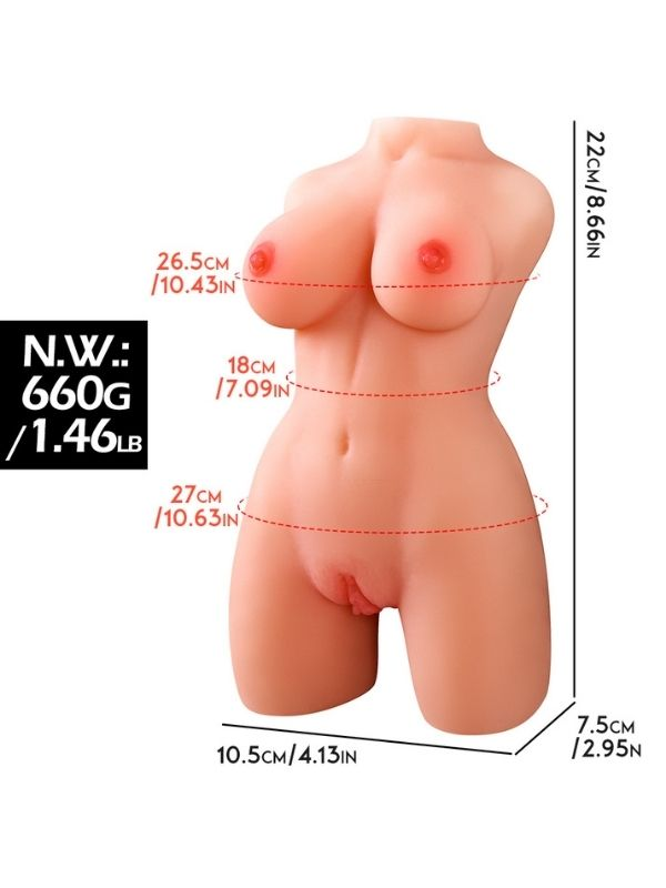 Censan 660 Gr Göğüslü Gerçekçi Vajina Mastürbatör
