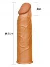 Censan Add 1" Pleasure X Tender Penis Sleeve Brown