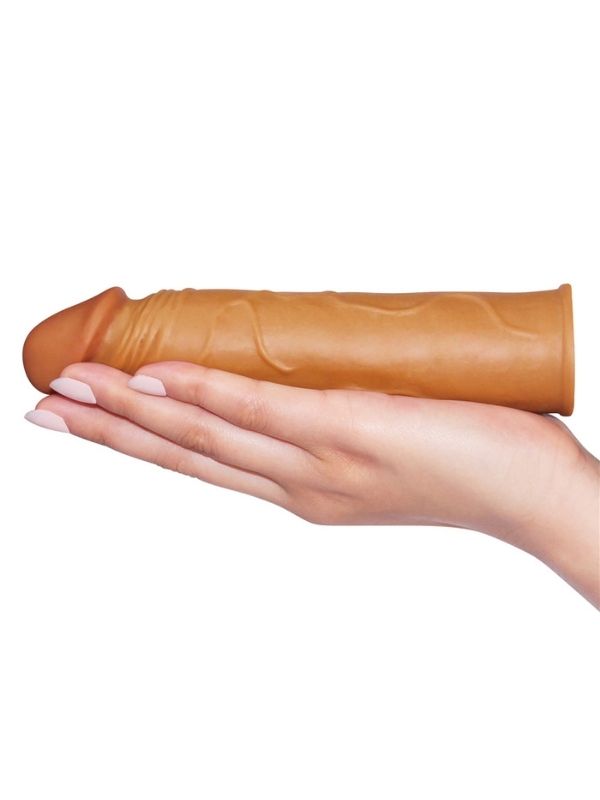 Censan Add 1" Pleasure X Tender Penis Sleeve Brown