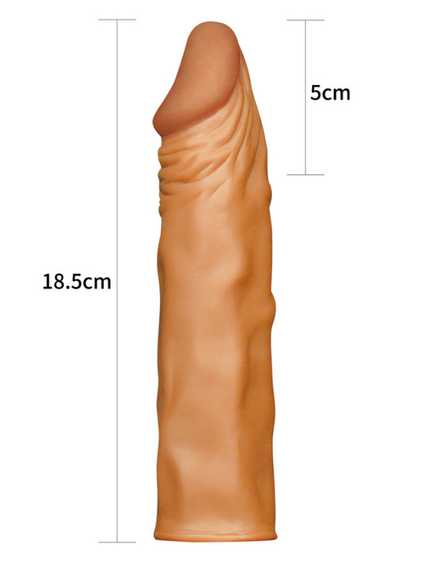 Censan Add 2" Pleasure X Tender Penis Sleeve Brown