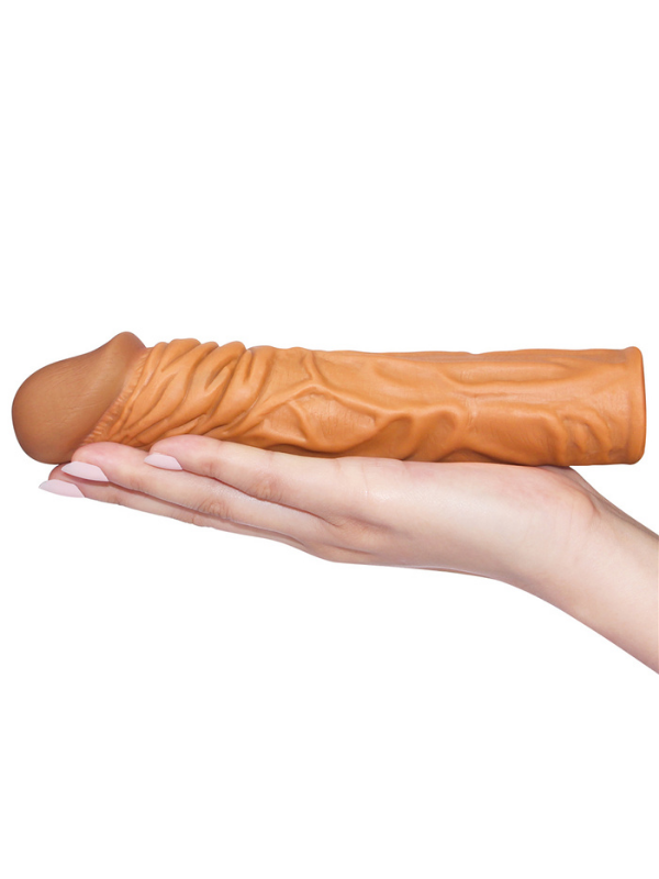Censan Add 2" Pleasure X Tender Penis Sleeve Brown