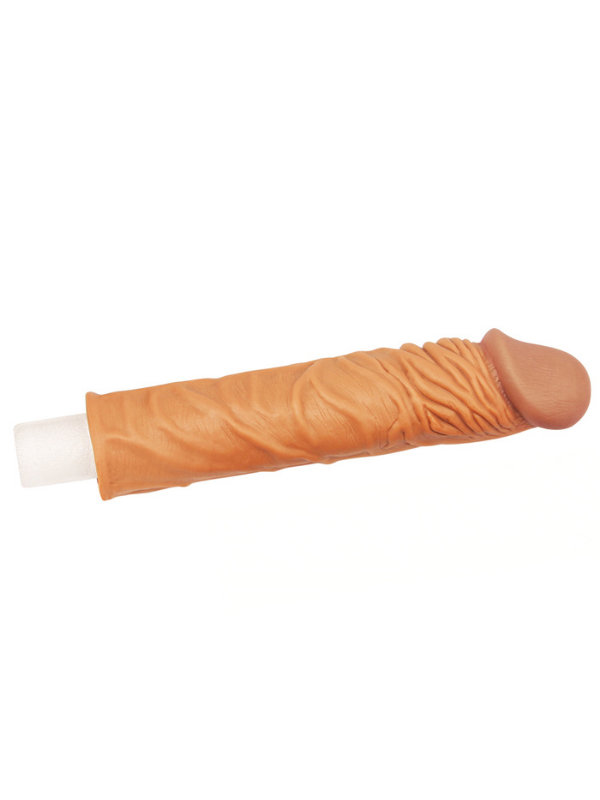 Censan Add 2" Pleasure X Tender Penis Sleeve Brown