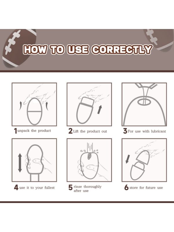 Censan Amerikan Futbol Topu Mastürbatör