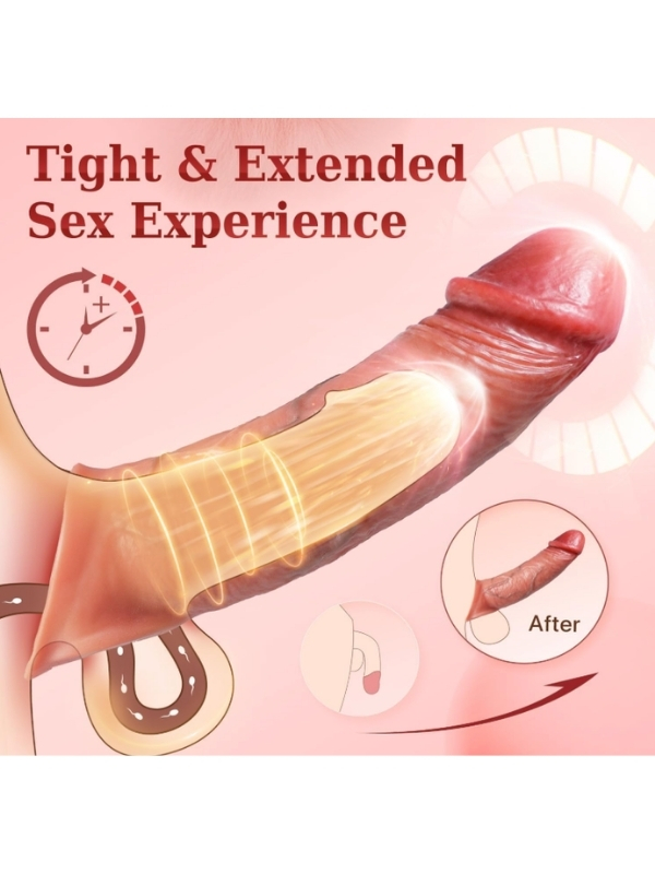 Censan App Kontrollü Penis Kılıfı – Uzaktan Kumandalı, Şarjlı, Titreşimli Realistik Kılıf