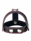 Censan Bondage Fetish T-Style Leather Cockring With Ball Divider