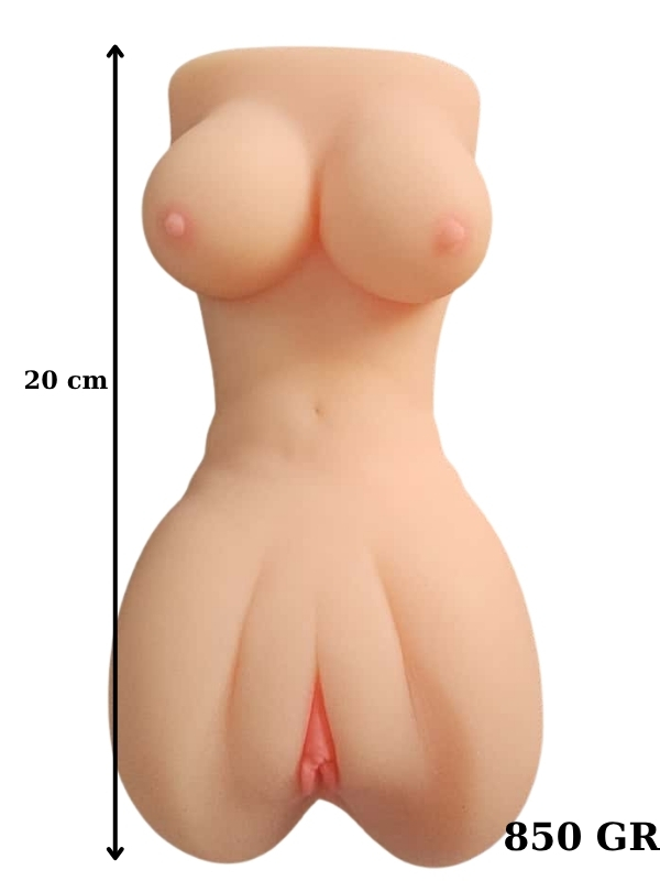 Censan Göğüslü Çift Girişli Vajina Mastürbatör 850 Gr