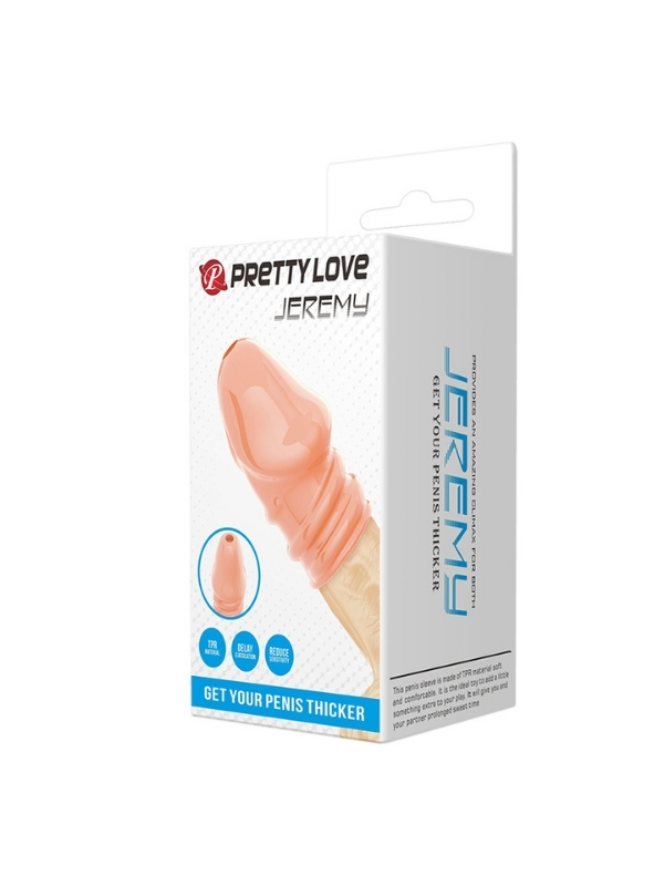Censan Jeremy Geciktirici ve Sertleştirici TPR Penis Kılıfı Ten Rengi
