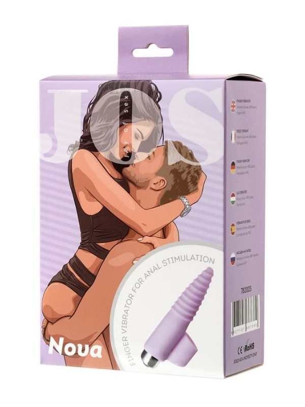 Censan Jos Nova Parmak Ucu Anal Plug pembe 9 cm