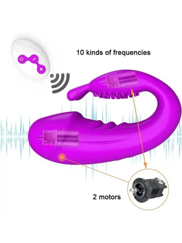 Censan Kablosuz Kumandalı Şarjlı 2 in 1 Giyilebilir Rabbit Mini Vibratör