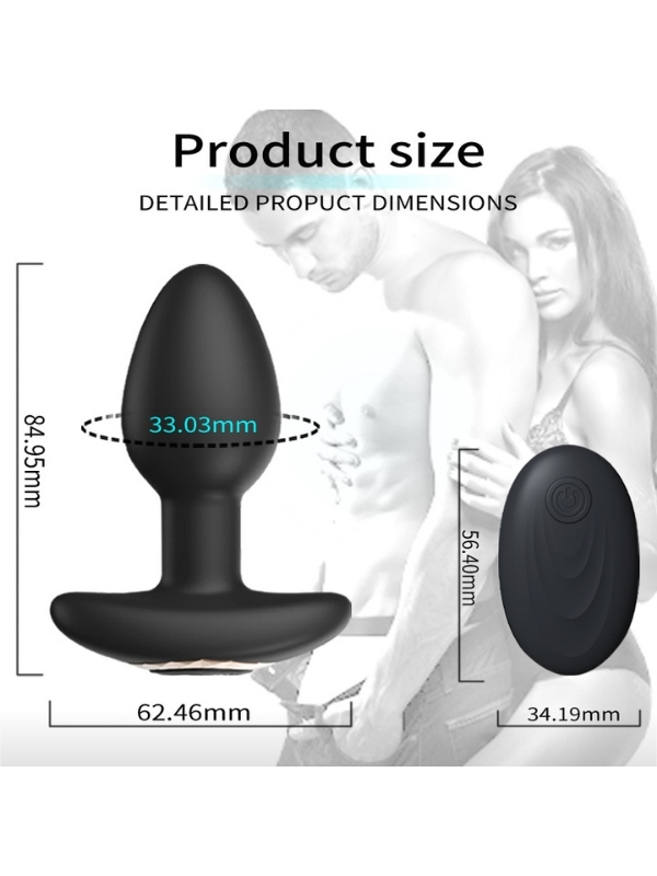 Censan Kablosuz Uzaktan Kumandalı Titreşimli Anal Plug