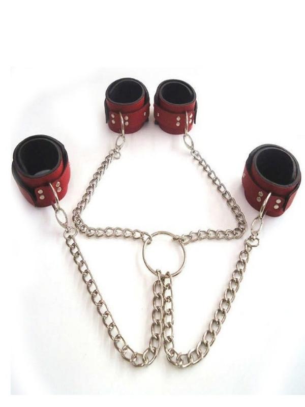 Censan Kırmızı Deri El Ayak Kelepçesi