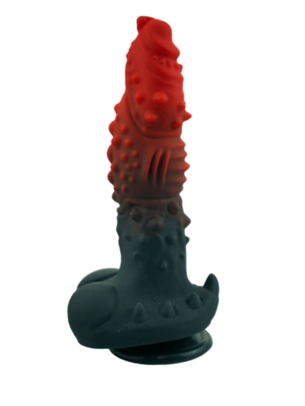 Censan Kırmızı Siyah Canavar Dildo Model 1