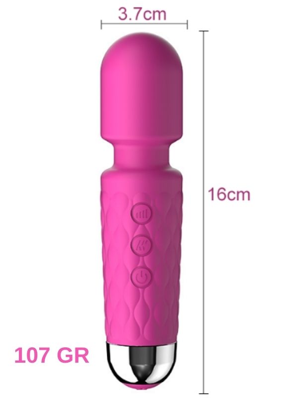 Censan Mini Wand Massager Şarjlı Vibratör - Pembe
