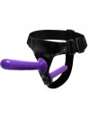 Censan Mor Double Dong Titreşimli Belden Bağlamalı Çift Taraflı Bisex Dildo Vibratör