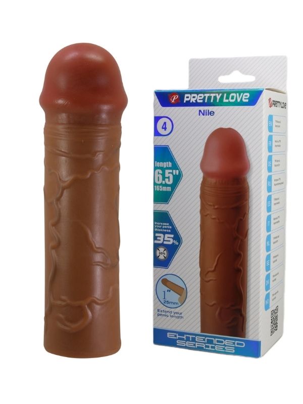 Censan Nile Gerçek Hissiyatlı Uzatıcı Penis Kılıfı Brown