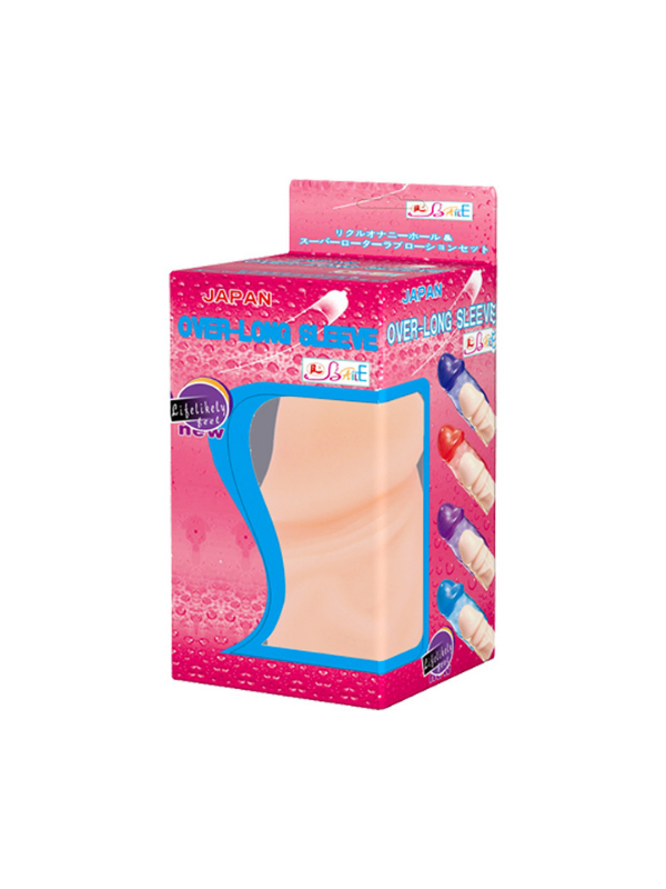 Censan Over - Long Sleeve 3cm Dolgulu Prezervatif Realistik Penis Kılıfı