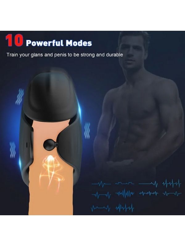 Censan Penis Massager Super Shock Glans Exerciser Titreşimli Mastürbatör
