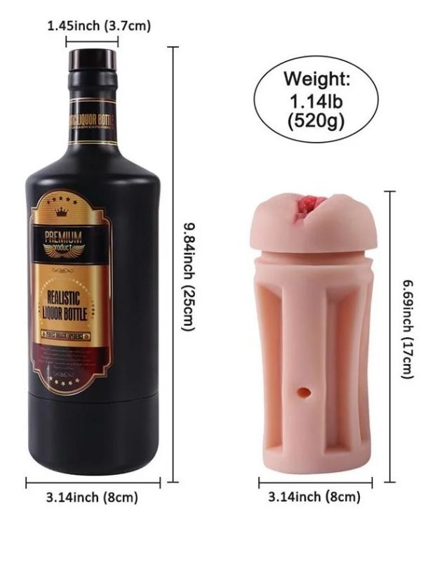 Censan Premium Product Liquor Bottle Likor Şişesi Tasarım Vajina Mastürbatör