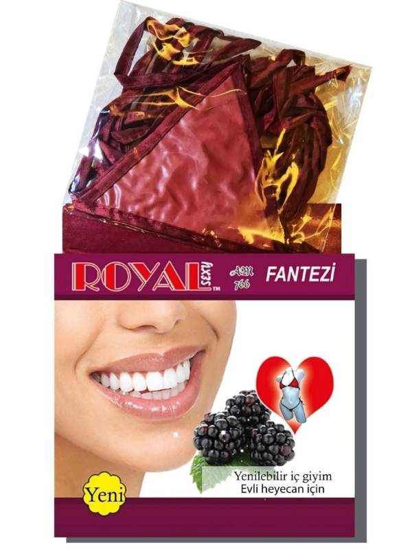 Censan Royal Yenilebilir Tanga Sütyen Böğürtlen Aromalı