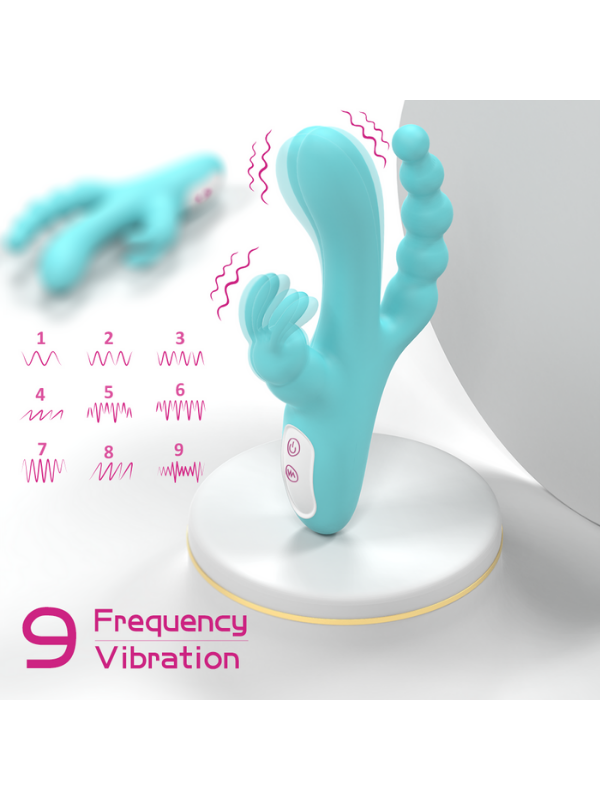 Censan S-Hande 3'ü 1 Arada Tavşan Vibratör – Mavi