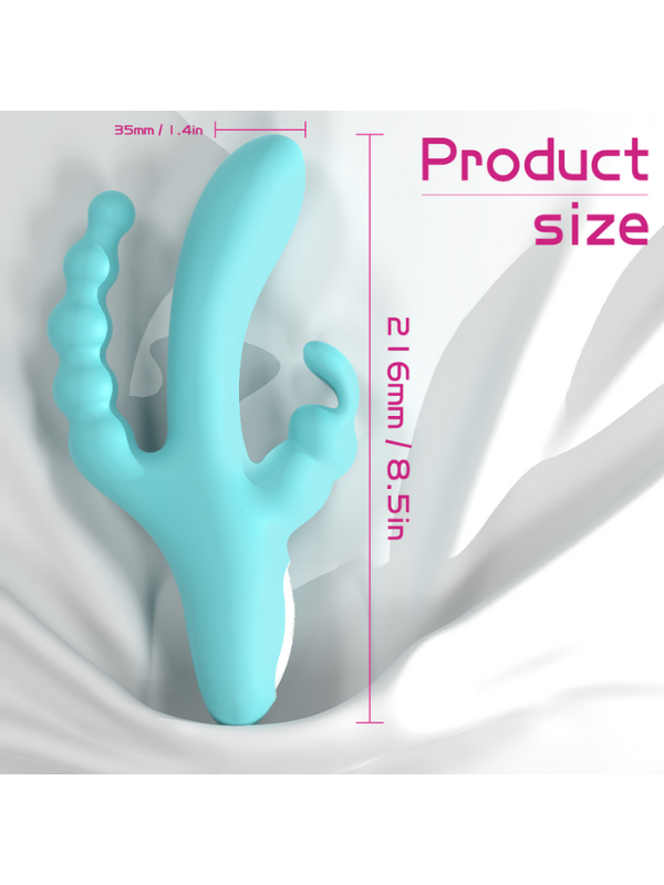 Censan S-Hande 3'ü 1 Arada Tavşan Vibratör – Mavi