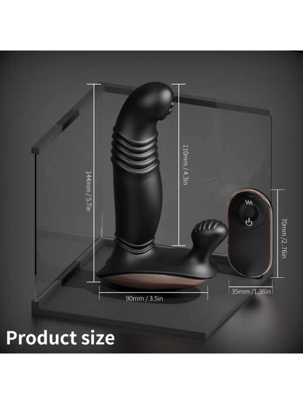 Censan S-Hande Eye of Horus Rct Şarjlı Kumandalı Perine ve Uyarıcı İleri Geri Hareketli 2 in 1 Vibratör