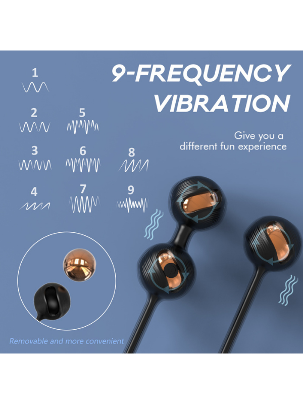 Censan S-Hande Gem Şarjlı Ağırlıklı Güçlü Titreşimli Vajina Kas Geliştirici Kegel Egzersiz Vajinal Topları