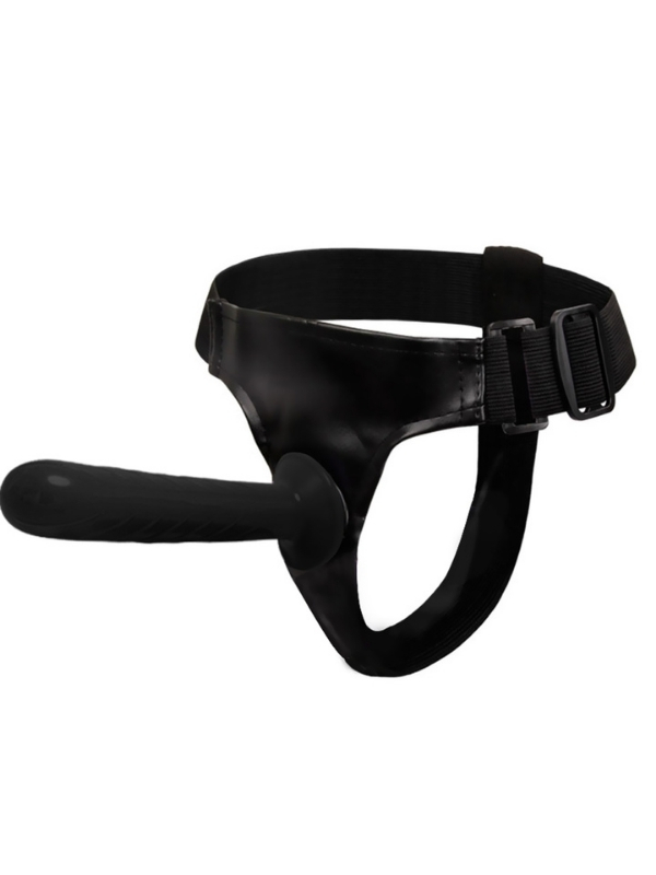 Censan Siyah Double Dong Titreşimli Belden Bağlamalı Çift Taraflı Bisex Dildo Vibratör