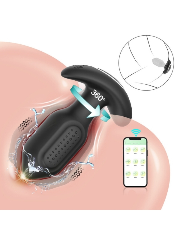 Censan Sledgehammer Swing – Telefon Kontrollü Titreşimli Anal Plug (Siyah)