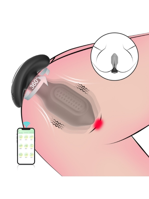 Censan Sledgehammer Swing – Telefon Kontrollü Titreşimli Anal Plug (Siyah)