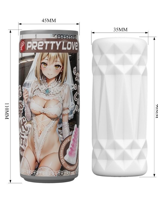 Censan Super Soft Material 3d Stimulating Kiko Kola Kutusu Şeklinde Mastürbatör