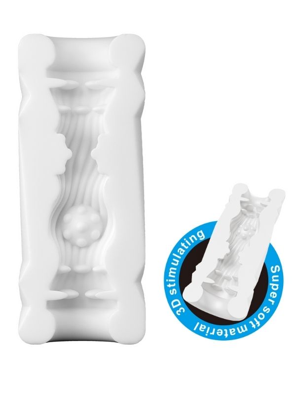 Censan Super Soft Material 3d Stimulating Kola Kutusu Şeklinde Mastürbatör Mavi