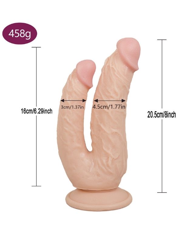 Censan Ten Rengi 20,5 cm Çift Taraflı Dildo Model No:1075