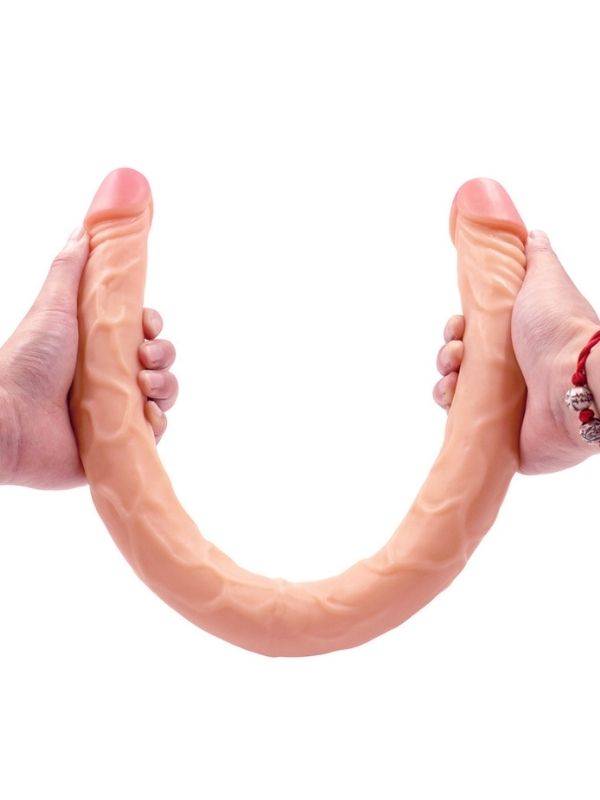 Censan Ten Rengi 55 cm Çift Taraflı Dildo Model No:1034