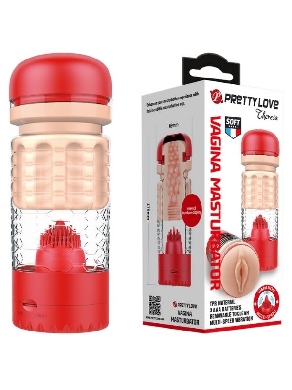 Censan Theresa Kırmızı Vajina & Dil Mastürbatör