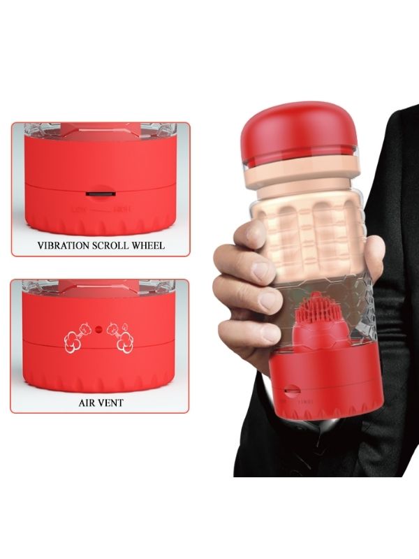 Censan Theresa Kırmızı Vajina & Dil Mastürbatör