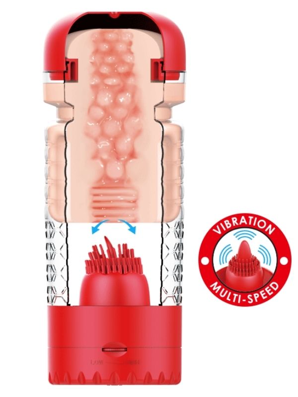 Censan Theresa Kırmızı Vajina & Dil Mastürbatör