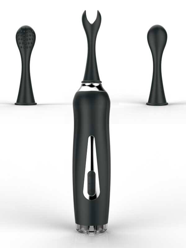Censan Üç Başlıklı Değiştirilebilir Vibratör Siyah