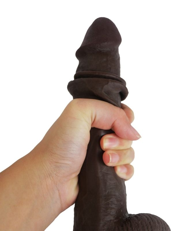 Censan Ultra Gerçekçi 24 Cm Brown Melez Kıkırdaklı Dildo