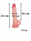 Censan Ultra Gerçekçi 24 Cm Kıkırdaklı Dildo