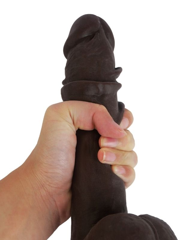 Censan Ultra Gerçekçi 24 Cm Model2 Brown Melez Kıkırdaklı Dildo