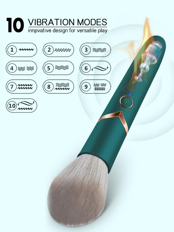 Censan USB Şarj Edilebilir 10 Hızlı Silikon Makyaj Fırçası