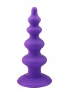 Censan Vantuzlu Boğumlu Silikon Anal Plug Mor