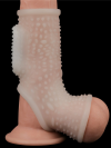 Censan Vibrating Drip Knights Ring with Scrotum Sleeve (Beyaz)