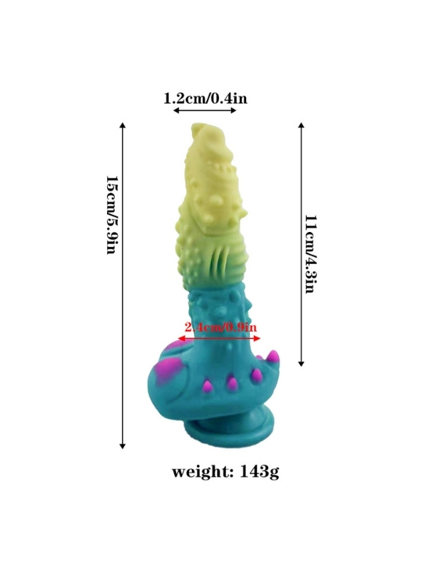 Censan Yeşil Mavi Canavar Dildo Model 2