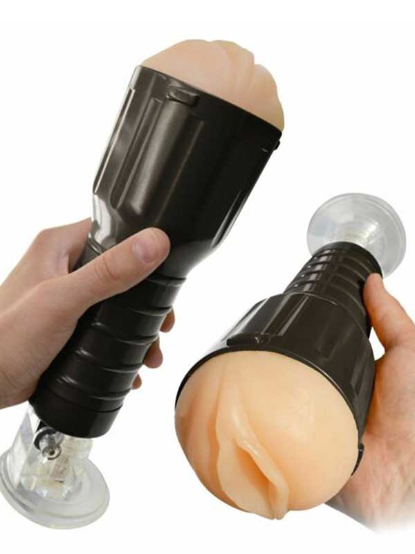 Desire Cup Fener Tipi Vantuzlu Suni Vajina Mastürbatör - Siyah